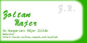 zoltan majer business card