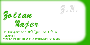 zoltan majer business card